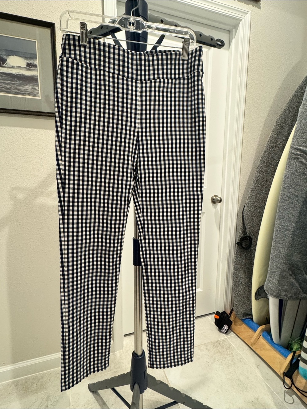 J. McLaughlin Black and White Gingham Kids Pants